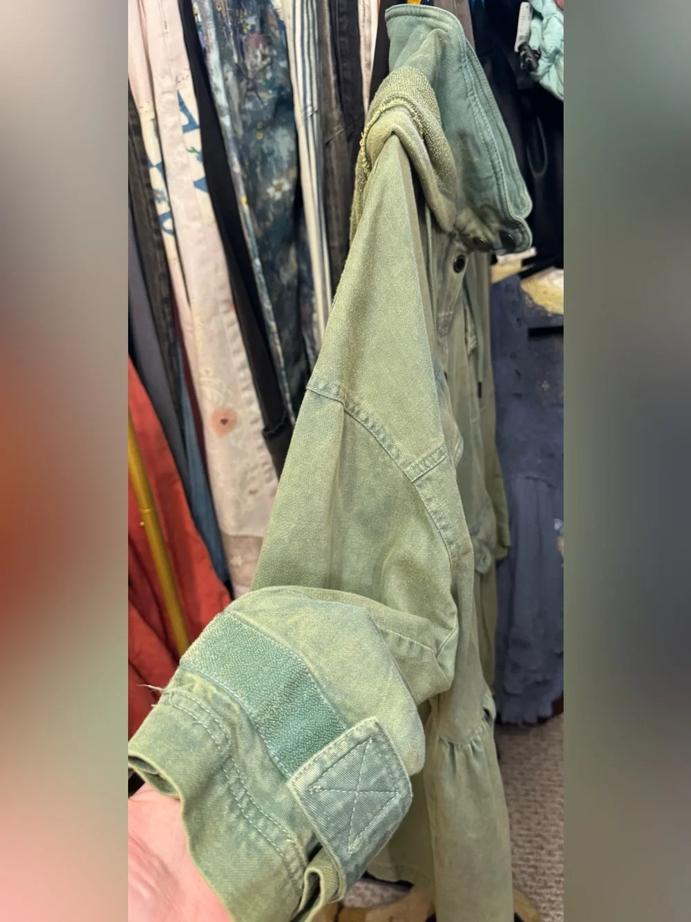 NWOT Free People We the Free Nocturne Parka - green - Large